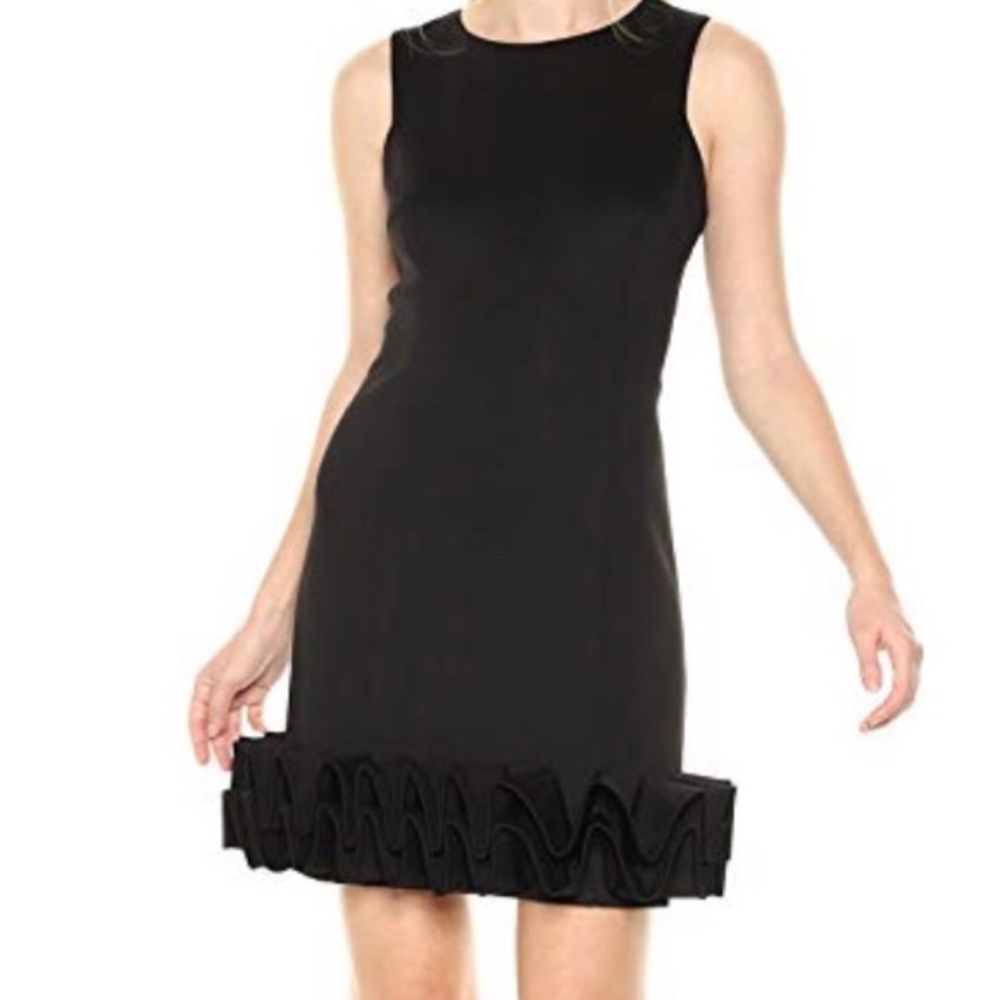 Nicole Miller 3D Ruffle Hem Dress
